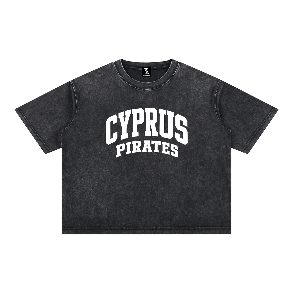 Basic 2 White Cyprus Mineral Wash Boxy Cotton T-Shirt