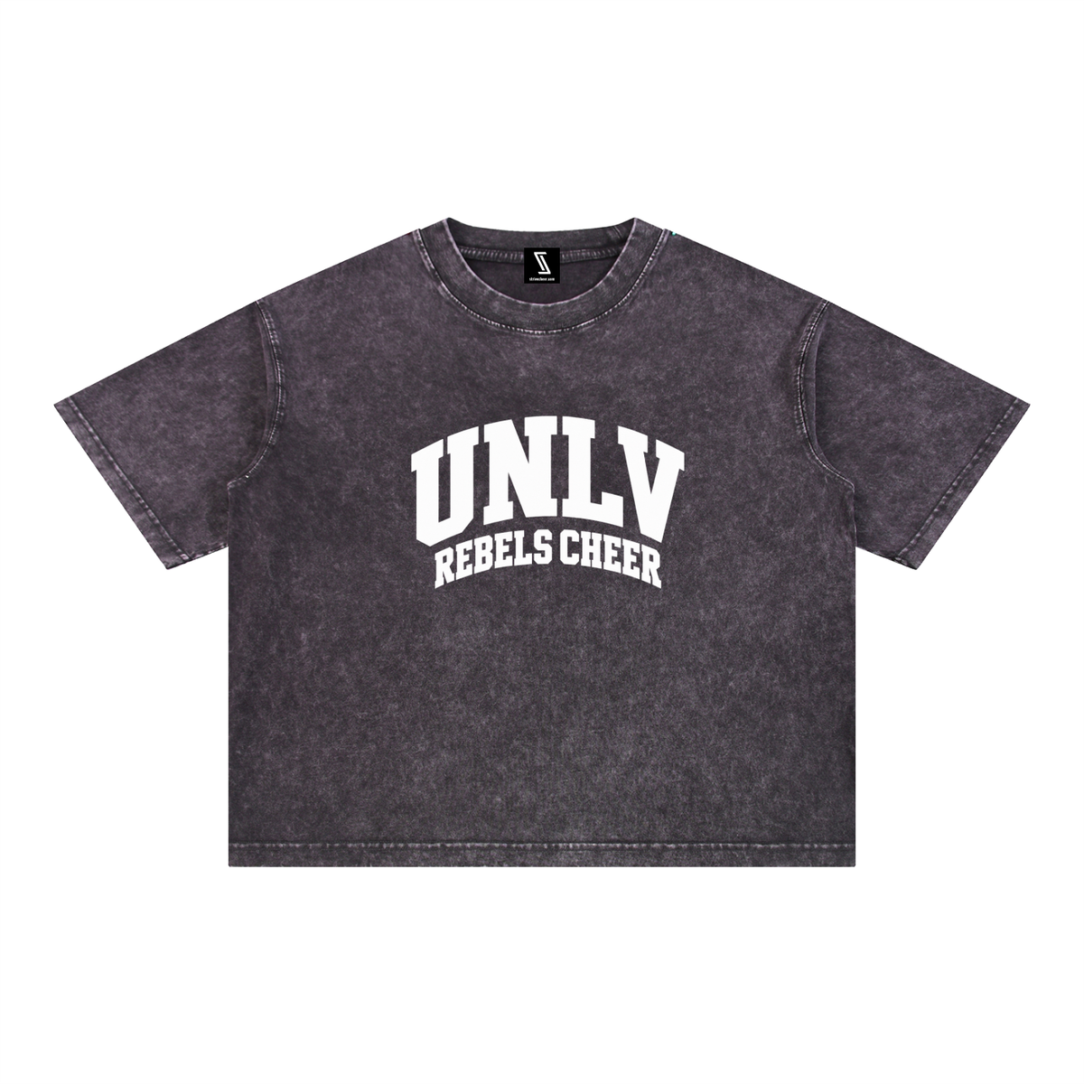 Basic 2 White UNLV Mineral Wash Boxy Cotton T-Shirt