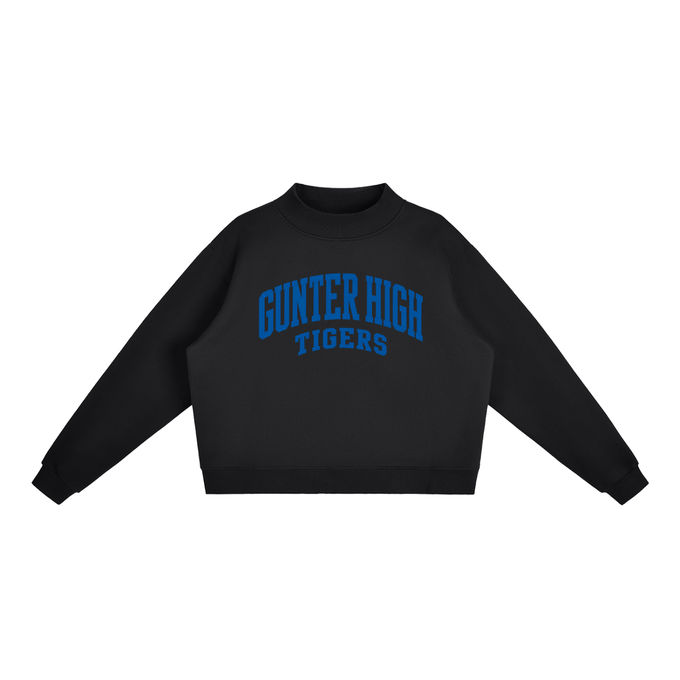 Basic 2 Gunter Essential Fleece Mock-Neck Crew Sweatshirt