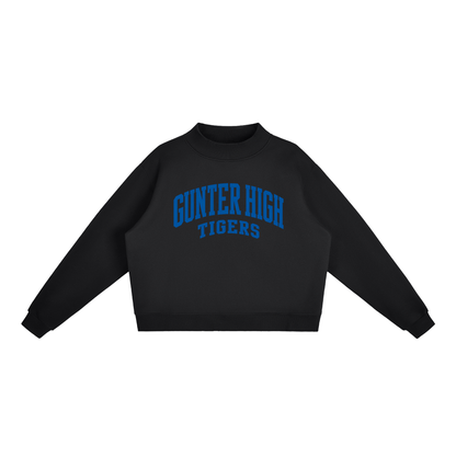 Basic 2 Gunter Essential Fleece Mock-Neck Crew Sweatshirt