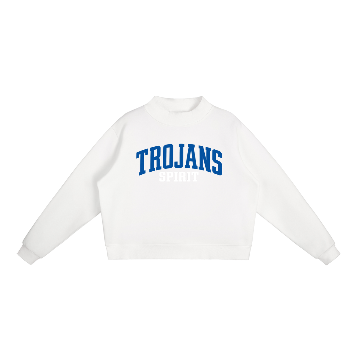 Basic 1 Silver Valley Essential Fleece Mock-Neck Crew Sweatshirt (printed)