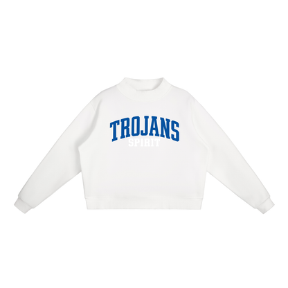 Basic 1 Silver Valley Essential Fleece Mock-Neck Crew Sweatshirt (printed)