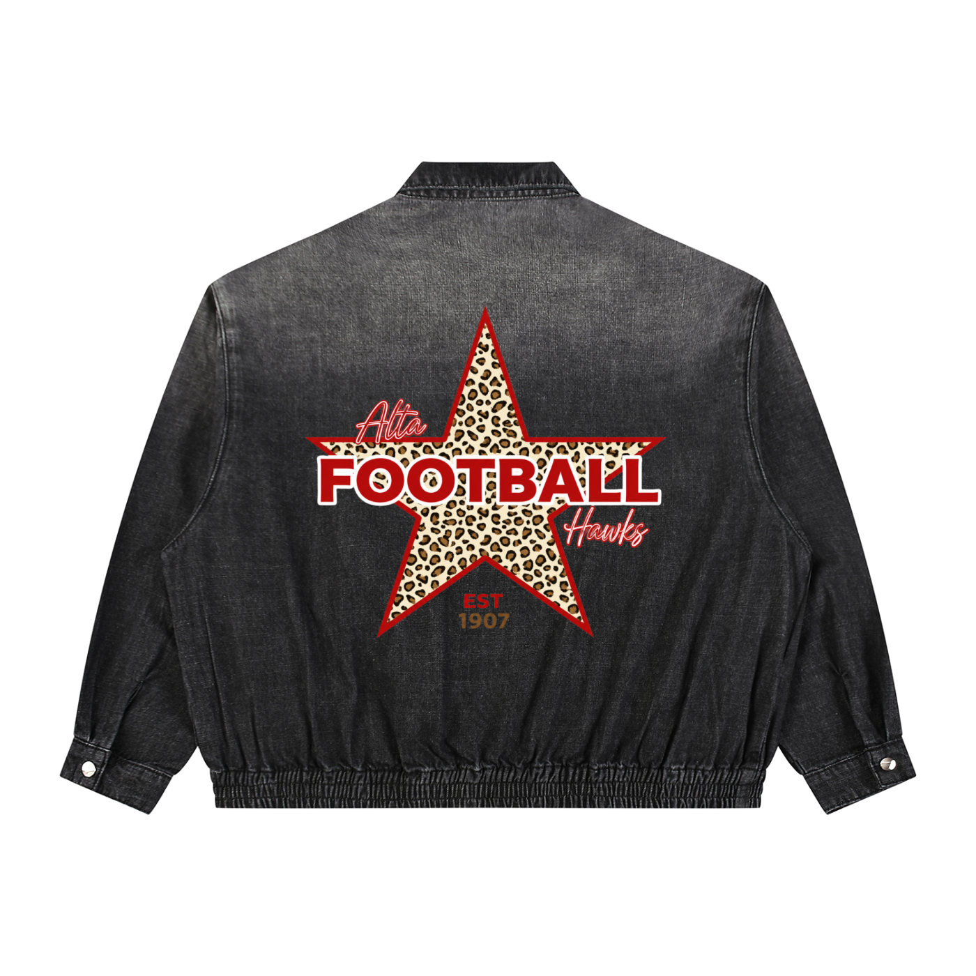 Unisex Vintage Wash Full-Zip Denim Jacket