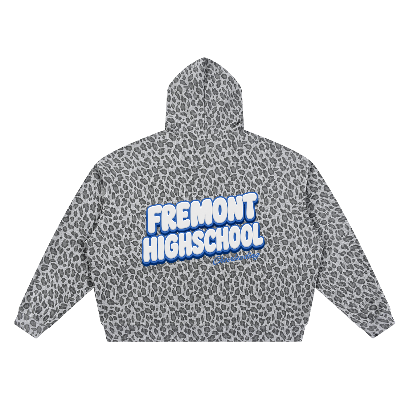 Unisex Leopard Print Waffle Full Zip Hoodie