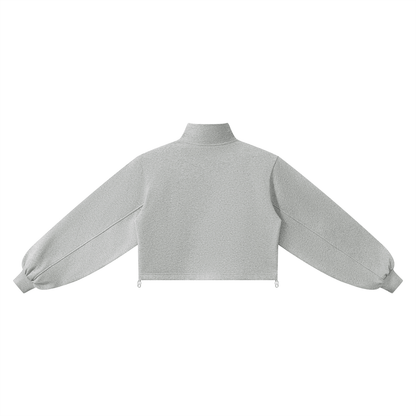Mock-Neck Quarter-Zip Sweatshirt