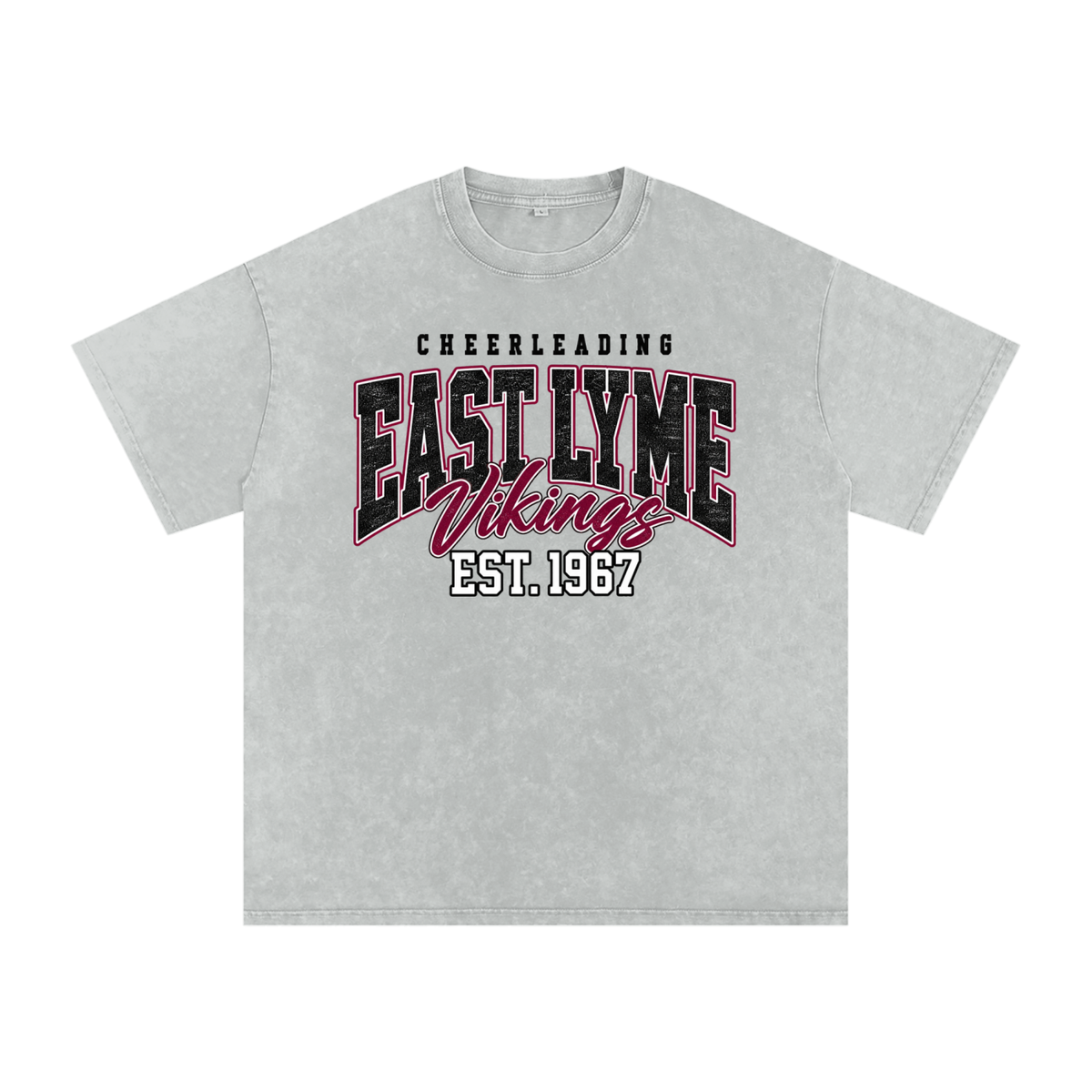 Vintage East Lyme Snow Washed Oversized Cotton T-Shirt