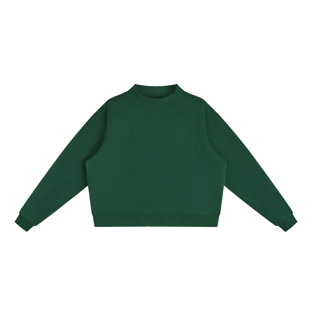 Essential Fleece Mock-Neck Crew Sweatshirt