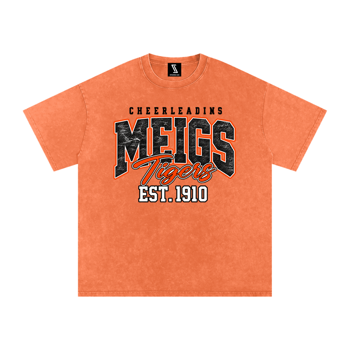 Vintage Meigs County Snow Washed Oversized Cotton T-Shirt