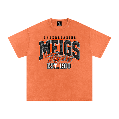 Vintage Meigs County Snow Washed Oversized Cotton T-Shirt