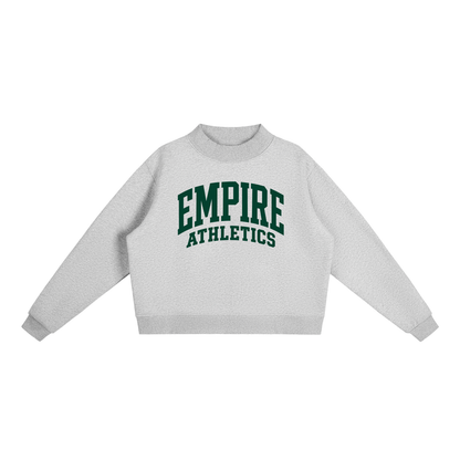 Basic 2 Empire Essential Fleece Mock-Neck Crew Sweatshirt (printed)
