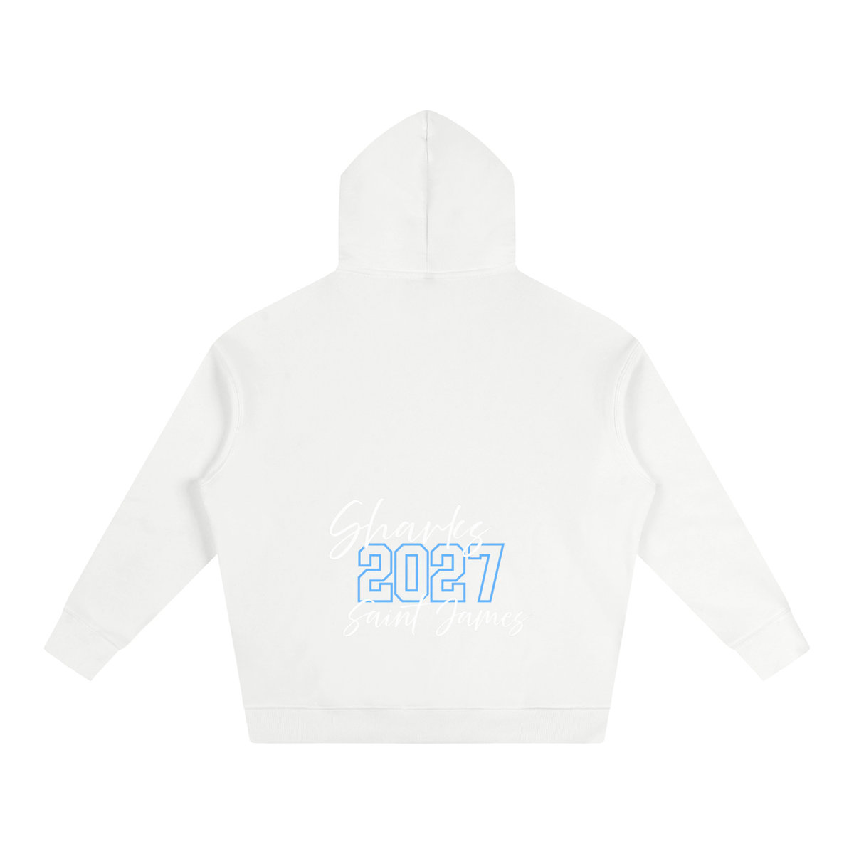 Cursive Front Saint James Oversize Fleeced Hoodie