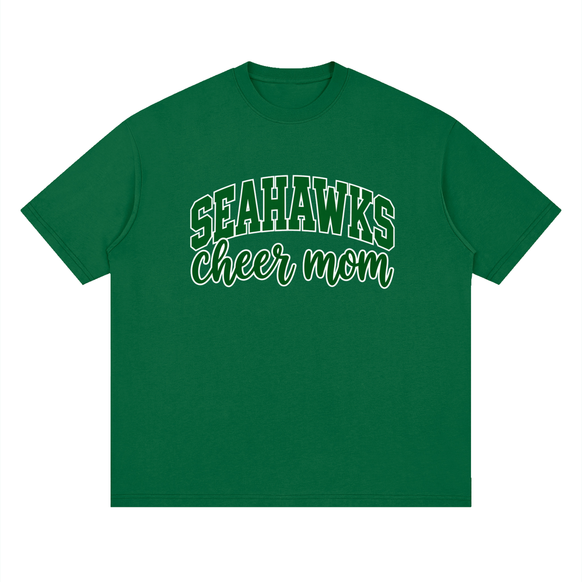 Cheer Mom Seahawks Oversized Drop Shoulder T-Shirt