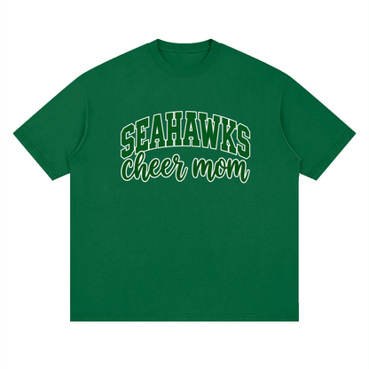 Cheer Mom Seahawks Oversized Drop Shoulder T-Shirt