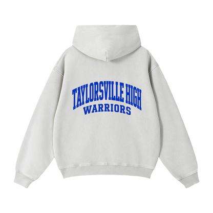 Zip-Through Boxy Fleece Hoodie