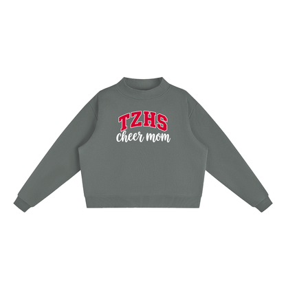 Cheer Mom Tappan Zee Essential Fleece Mock-Neck Crew Sweatshirt (printed)
