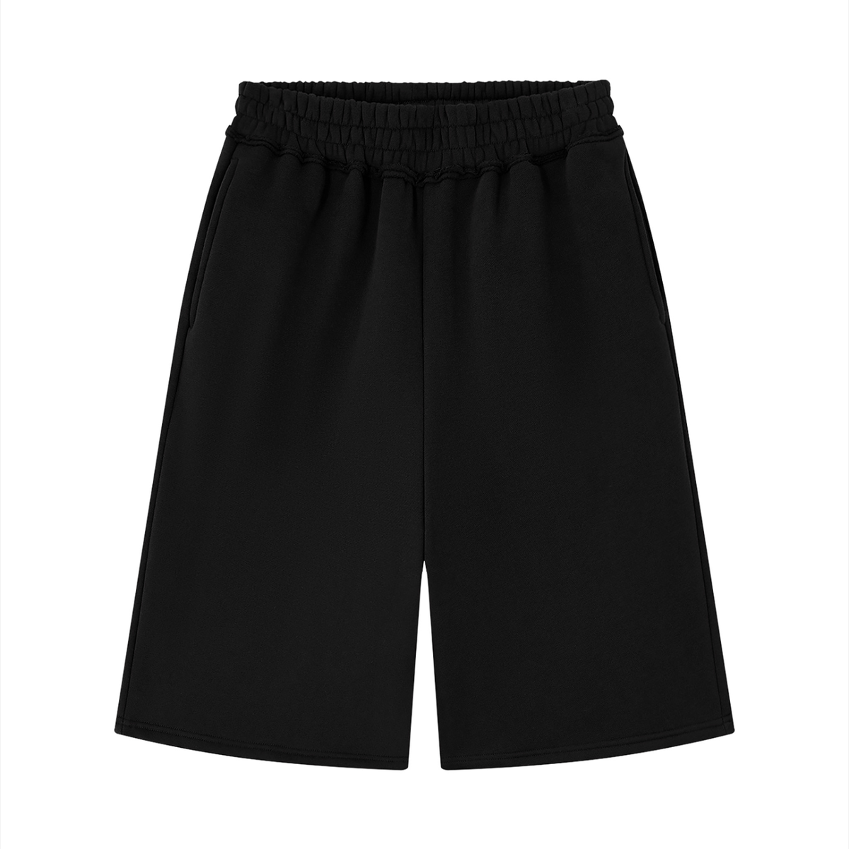 Unisex Raw Edge Fleece Shorts