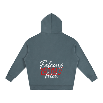 Cursive Front Fitch Oversize Fleeced Hoodie