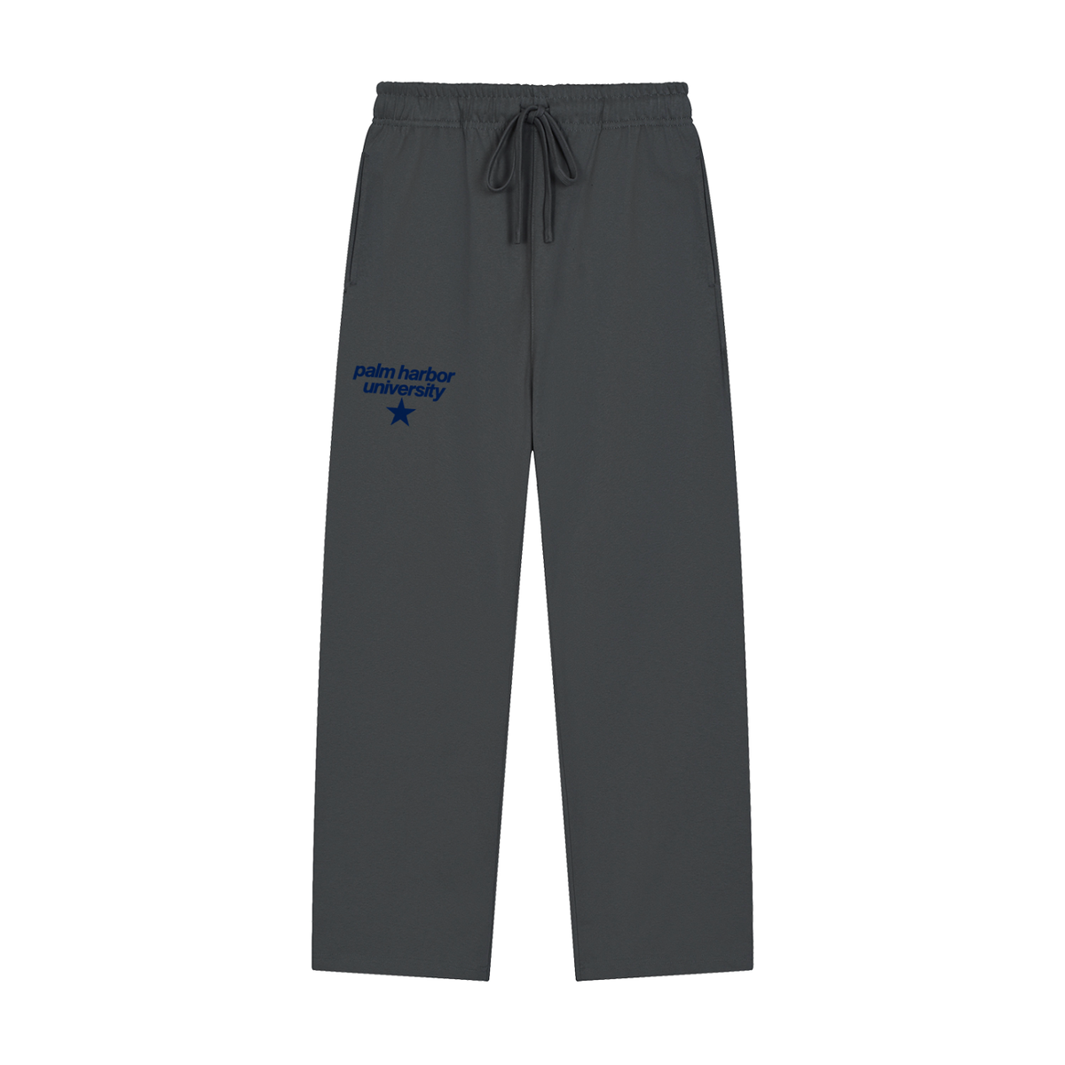 Solid Color Straight-Leg Sweatpants