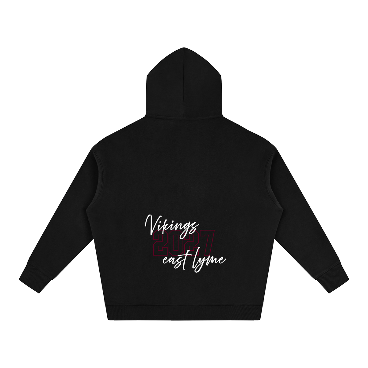 Cursive Front East Lyme Oversize Fleeced Hoodie