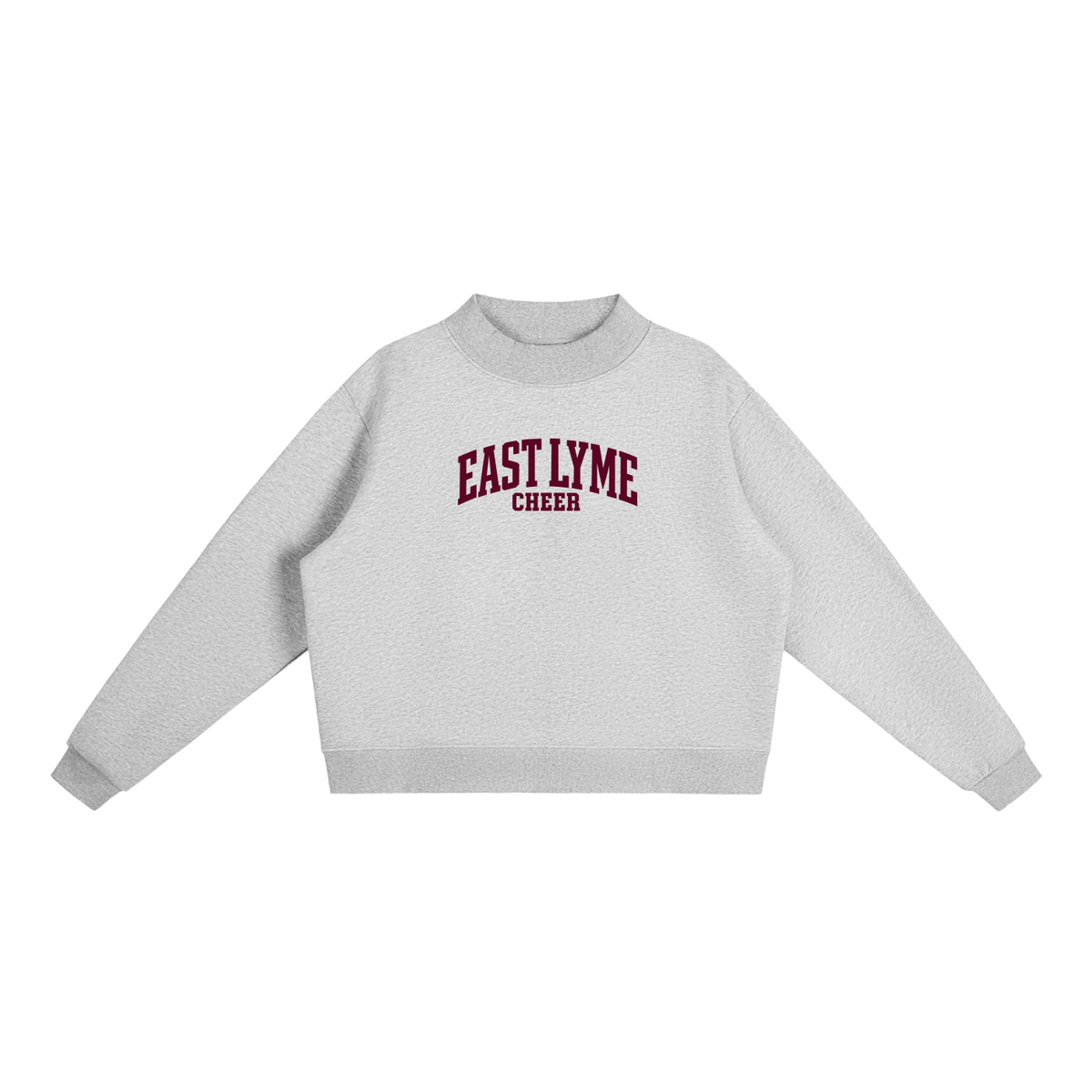 Basic 1 East Lyme Essential Fleece Mock-Neck Crew Sweatshirt (printed)