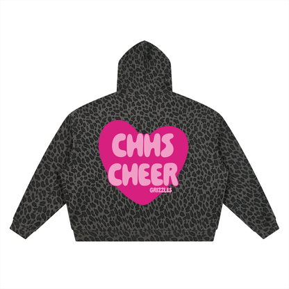 Leopard Print Full Zip Hoodie