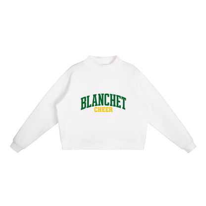 Basic 1 Blanchet Essential Fleece Mock-Neck Crew Sweatshirt (printed)