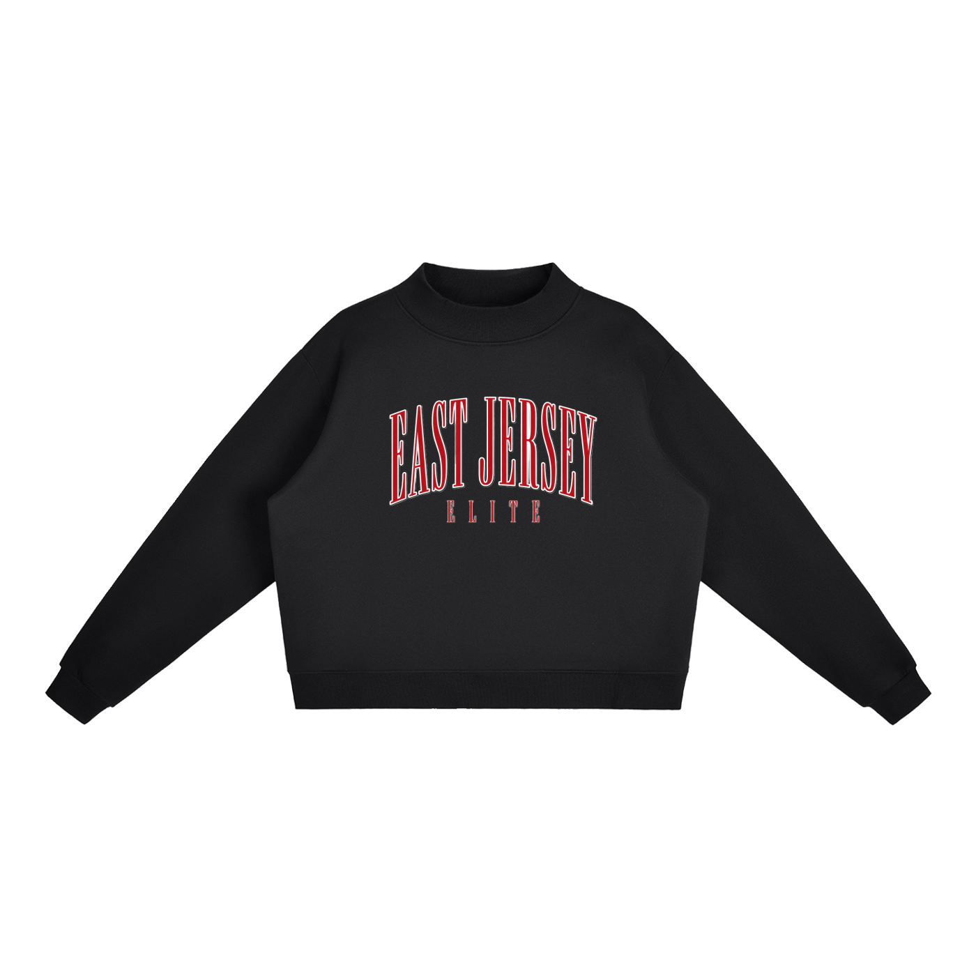 Essential Fleece Mock-Neck Crew Sweatshirt
