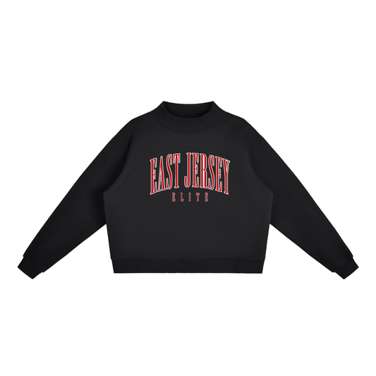 Essential Fleece Mock-Neck Crew Sweatshirt