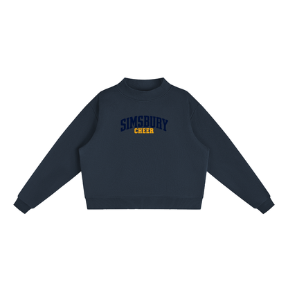 Basic 1 Simsbury Essential Fleece Mock-Neck Crew Sweatshirt (printed)