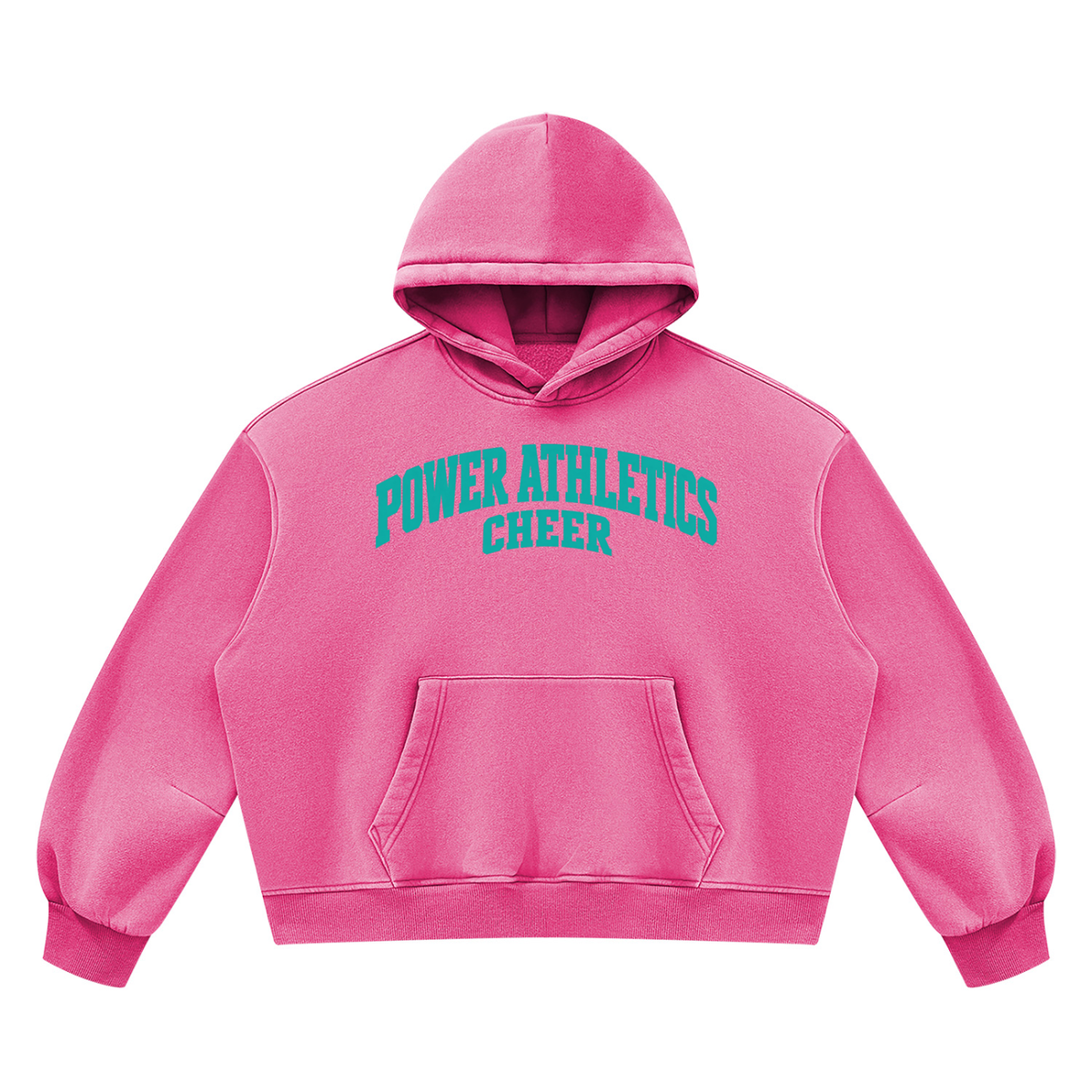 POWER ATHLETICS Unisex Vintage Wash Boxy Fleece Hoodie