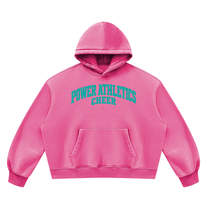 POWER ATHLETICS Unisex Vintage Wash Boxy Fleece Hoodie