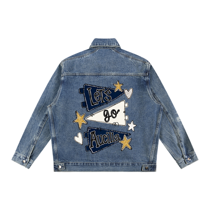 Lets Go Aucilla Vintage Wash Zip Up Denim Jacket