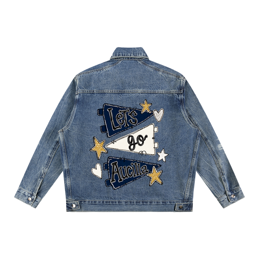 Lets Go Aucilla Vintage Wash Zip Up Denim Jacket