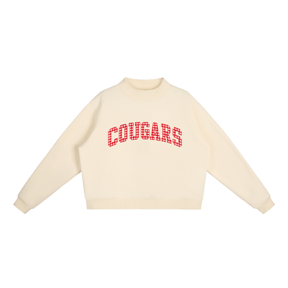 Essential Fleece Mock-Neck Crew Sweatshirt