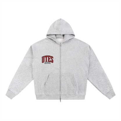 Gameday Utes Zip-Through Boxy Fleece Hoodie