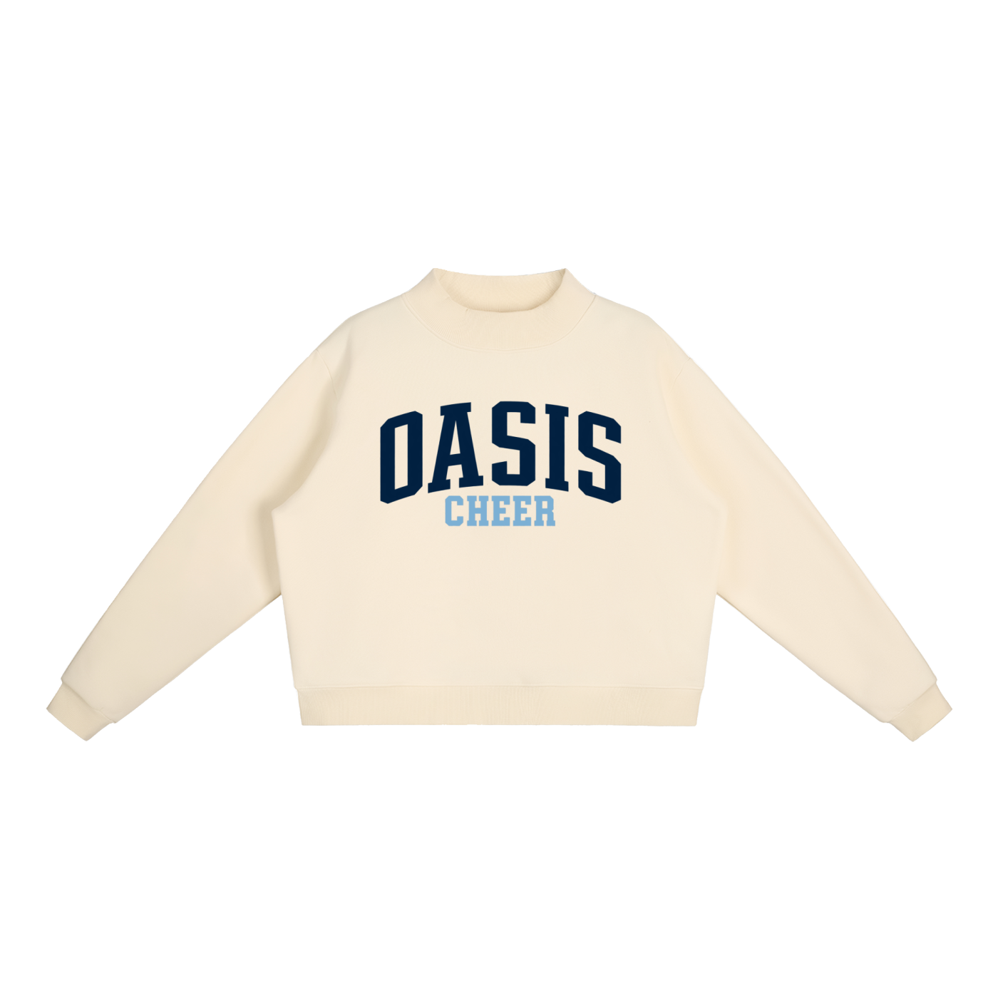 Basic 1 Oasis Essential Fleece Mock-Neck Crew Sweatshirt