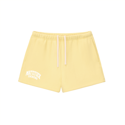 Basic 2 White Mattituck Essential Fleece Drawstring Sweatshorts