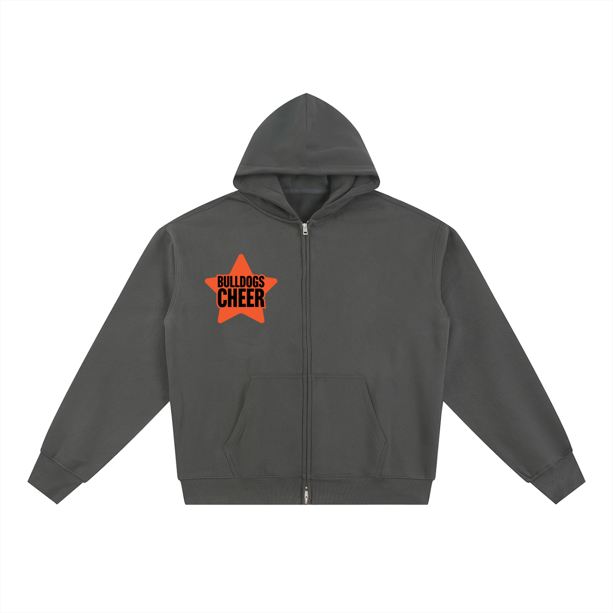 Star Green Bulldogs Essential Fleece Zip-Through Hoodie
