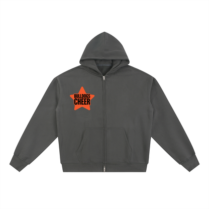 Star Green Bulldogs Essential Fleece Zip-Through Hoodie