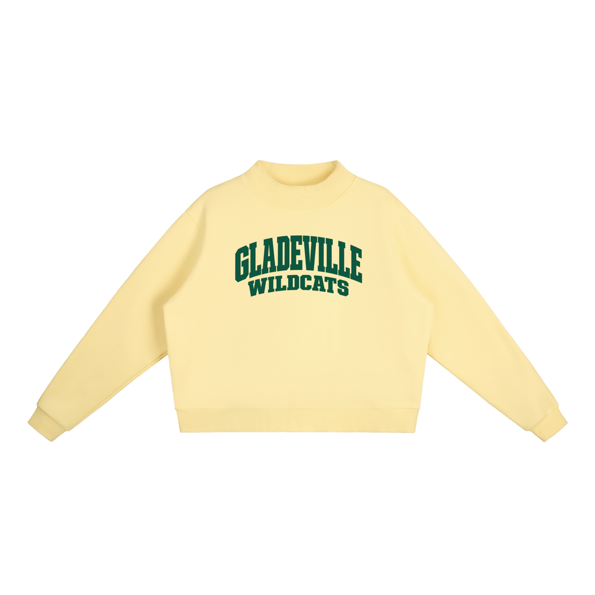 Essential Fleece Mock-Neck Crew Sweatshirt