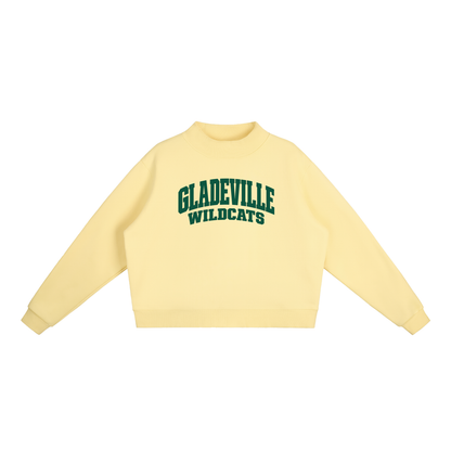Essential Fleece Mock-Neck Crew Sweatshirt