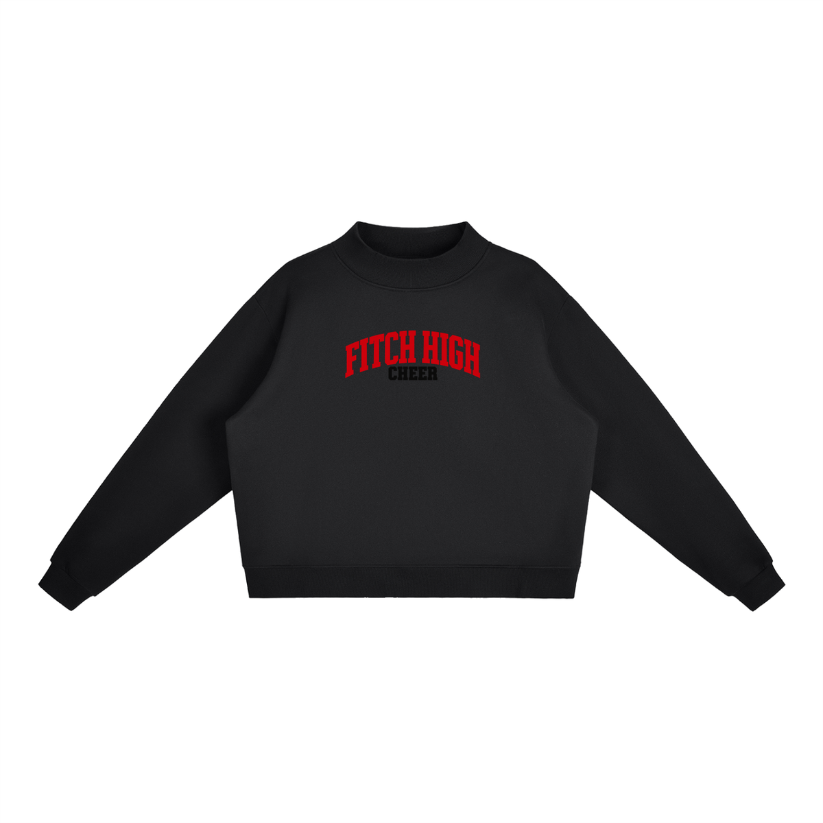 Basic 1 Fitch Essential Fleece Mock-Neck Crew Sweatshirt (printed)