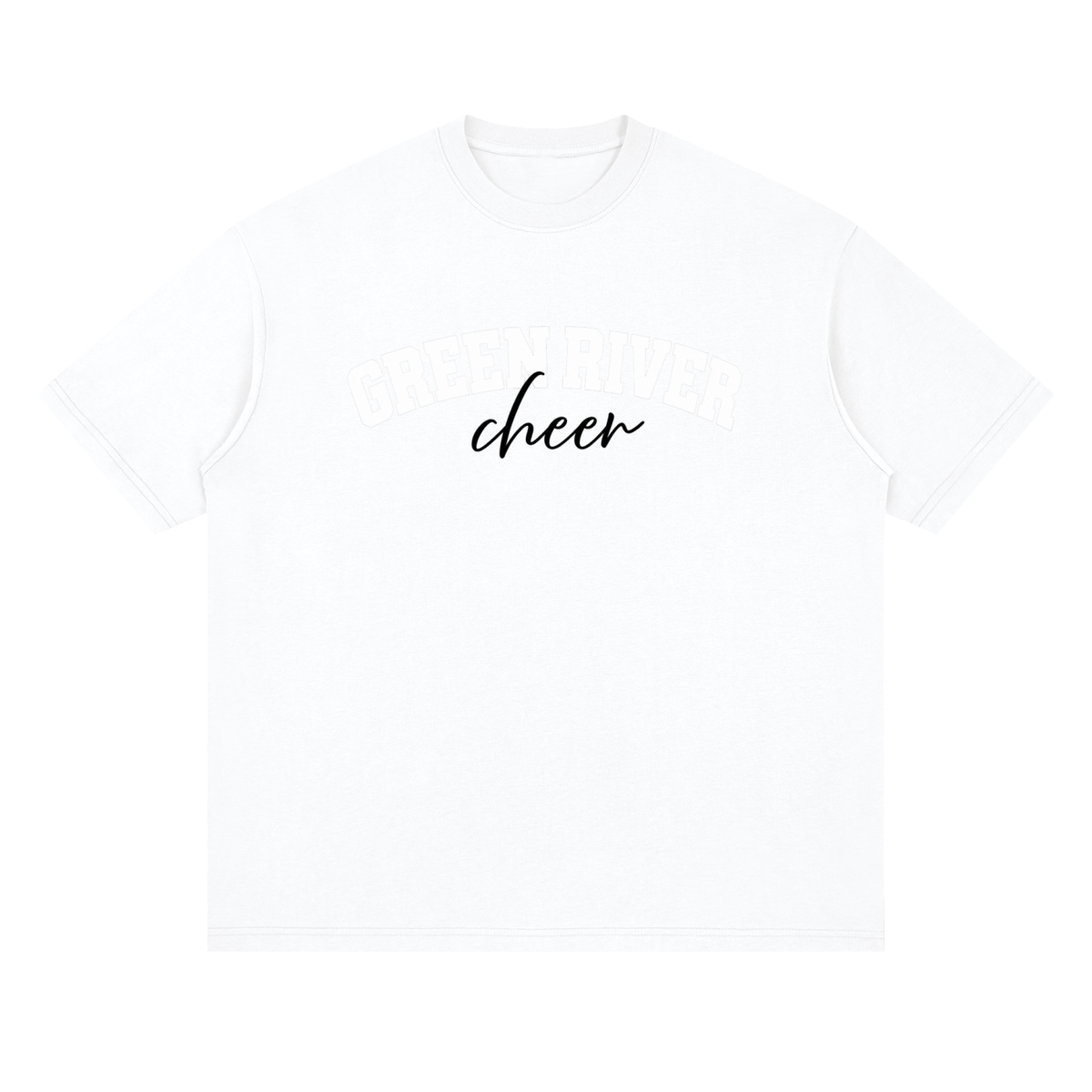 Cursive Green River Oversized Drop Shoulder T-Shirt