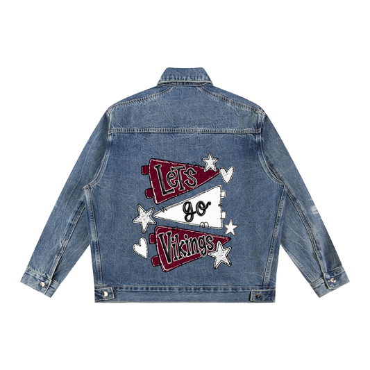 Lets Go East Lyme Vintage Wash Zip Up Denim Jacket