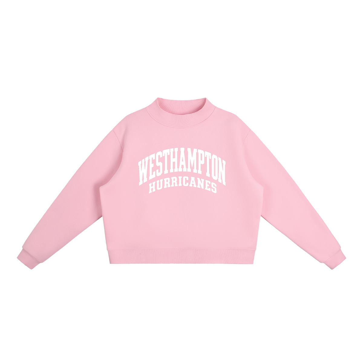 Basic 2 White Westhampton Essential Fleece Mock-Neck Crew Sweatshirt