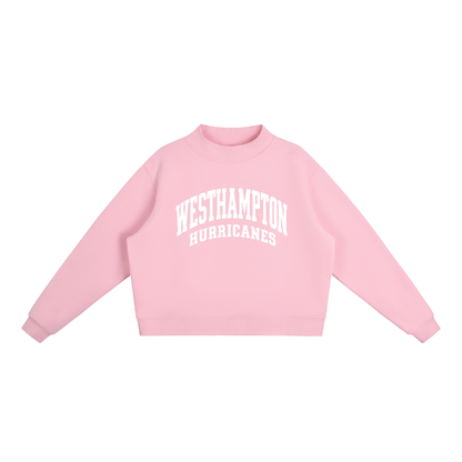 Basic 2 White Westhampton Essential Fleece Mock-Neck Crew Sweatshirt