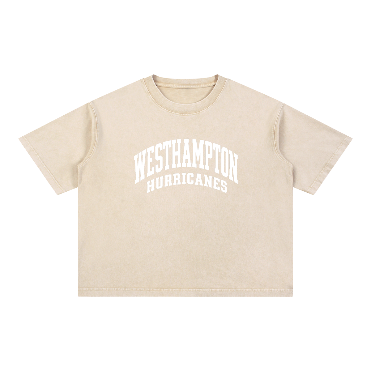 Basic 2 White Westhampton Mineral Wash Boxy Cotton T-Shirt