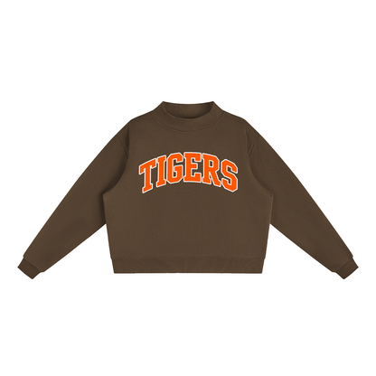 Essential Fleece Mock-Neck Crew Sweatshirt
