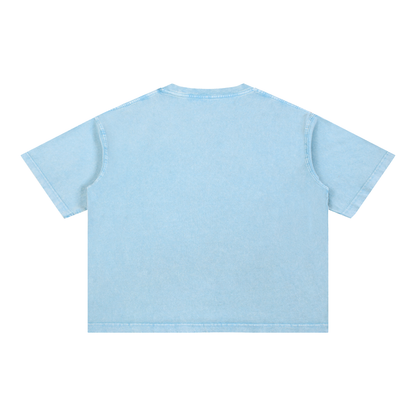Basic 2 White Oasis Mineral Wash Boxy Cotton T-Shirt