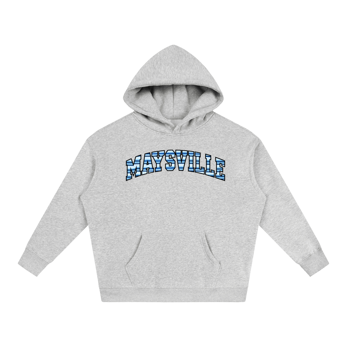 Striped Front Maysville Oversize Fleeced Hoodie